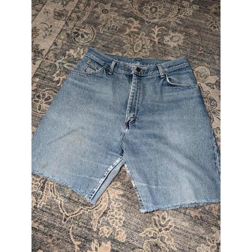 Vintage Wrangler Cut Off Jean Shorts Long Length Jorts